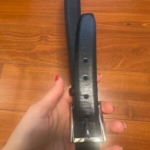 Kirkland Signature Men’s Black Leather Belt | Italian Full-Grain | Size 40